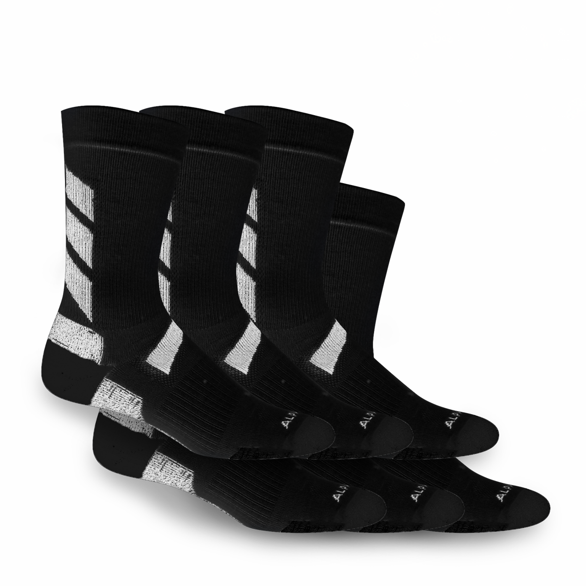 6 Pack - Alpaca Crew Length Athletic Socks