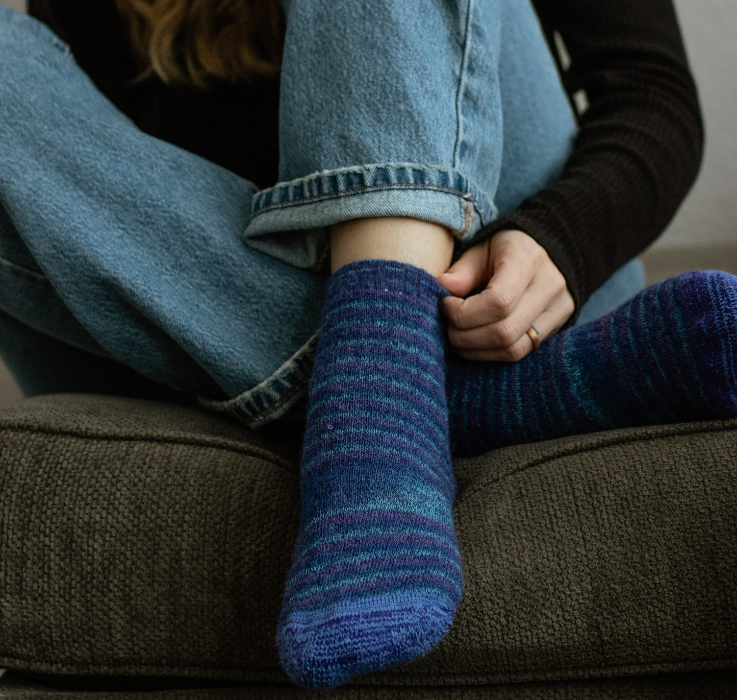 Alpaca 1/4 Crew Slipper Socks