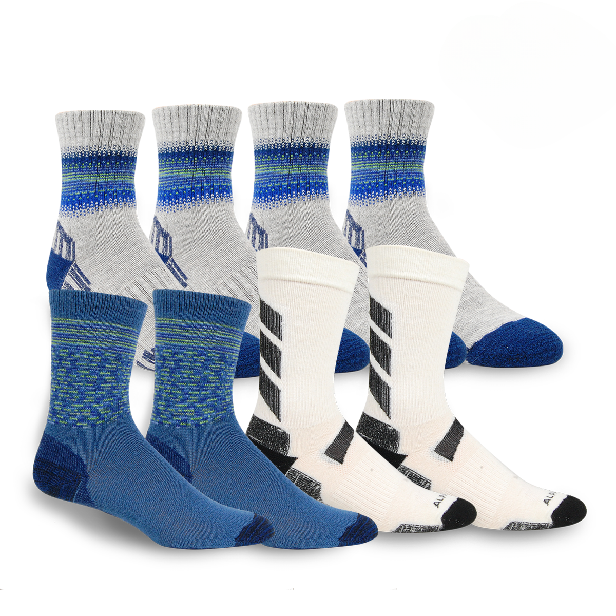 Alpaca Socks 8 Pack Starter Set - Light Colors