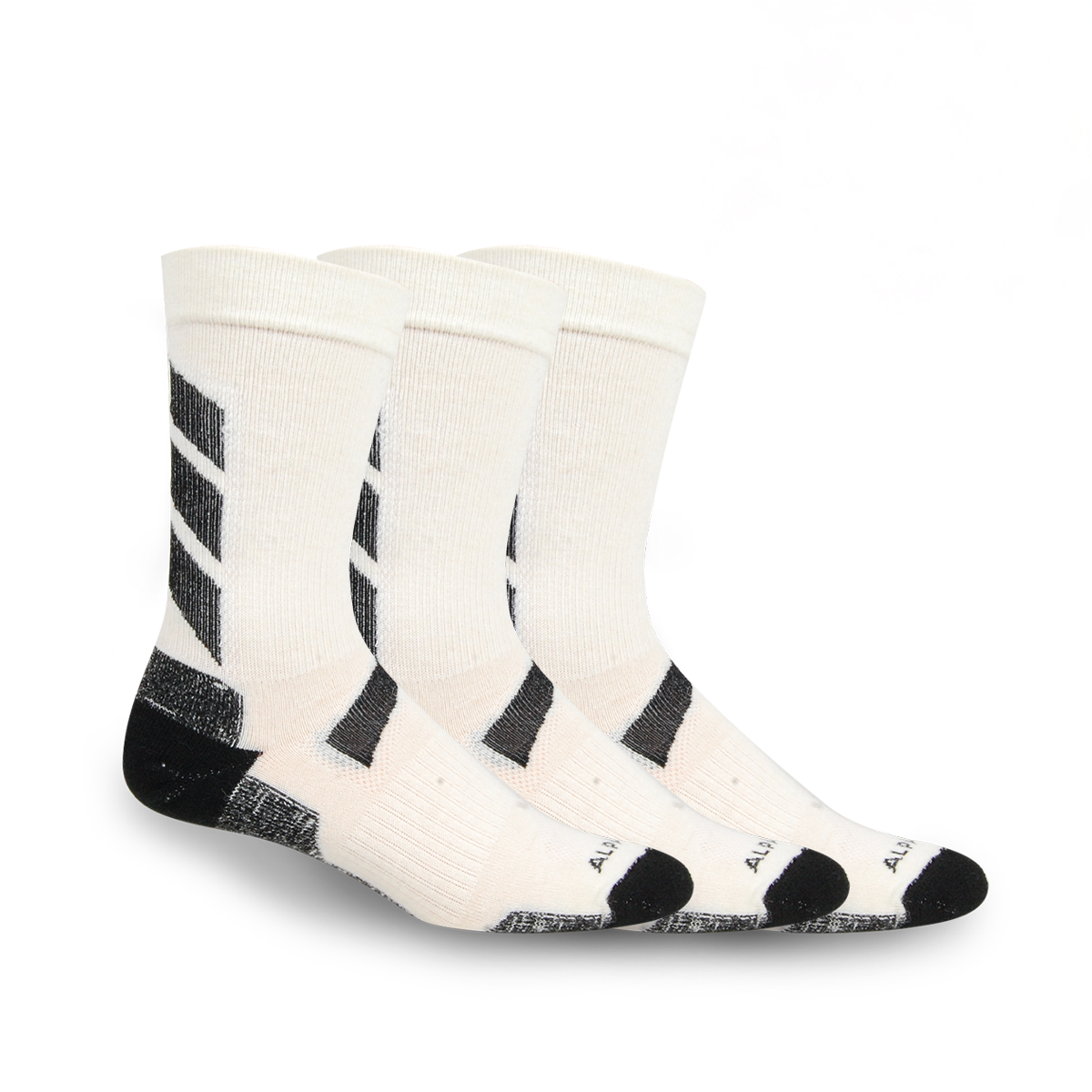 3 Pack - Alpaca Crew Length Athletic Socks