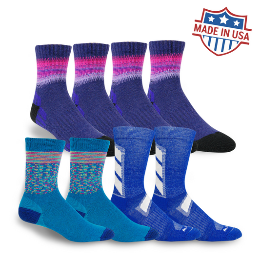 Alpaca Socks 8 Pack Starter Set - Bright Colors