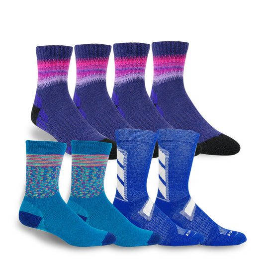 Alpaca Socks 8 Pack Starter Set - Bright Colors