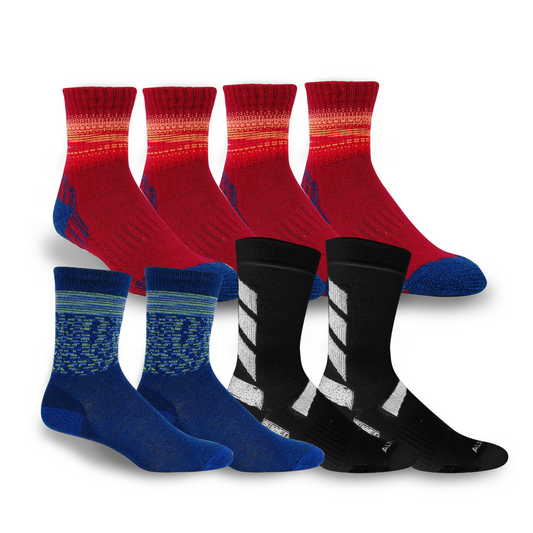 Alpaca Socks 8 Pack Starter Set - Dark Colors