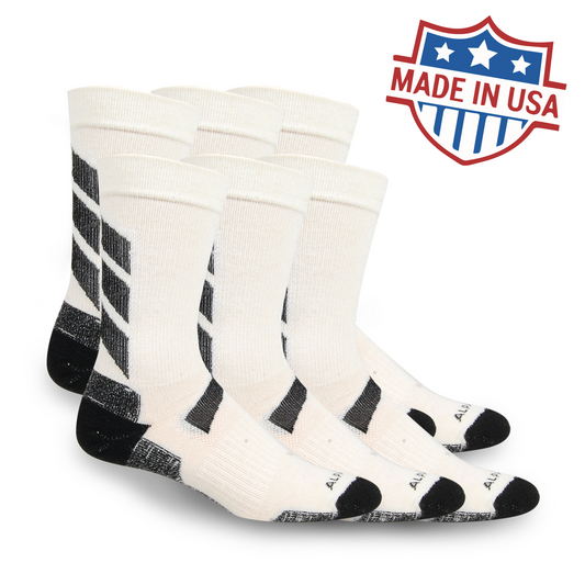 6 Pack - Alpaca Crew Length Athletic Socks