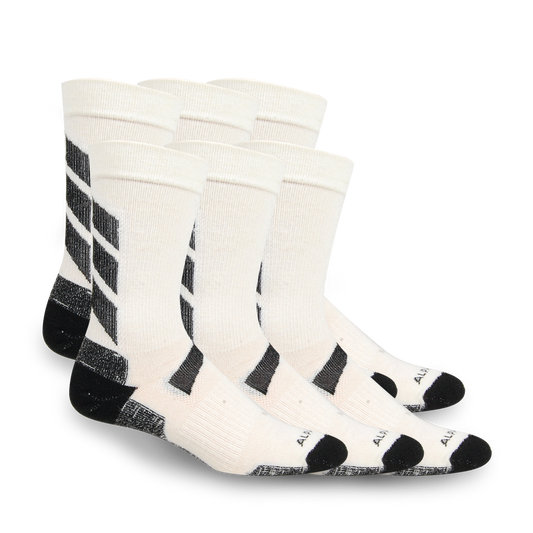 6 Pack - Alpaca Crew Length Athletic Socks