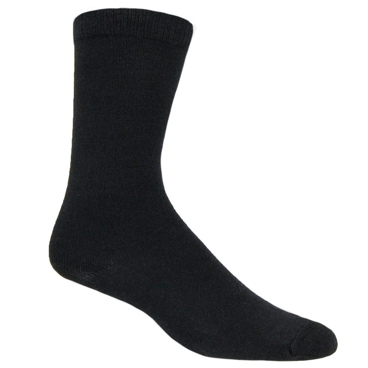 Black sock on a white background