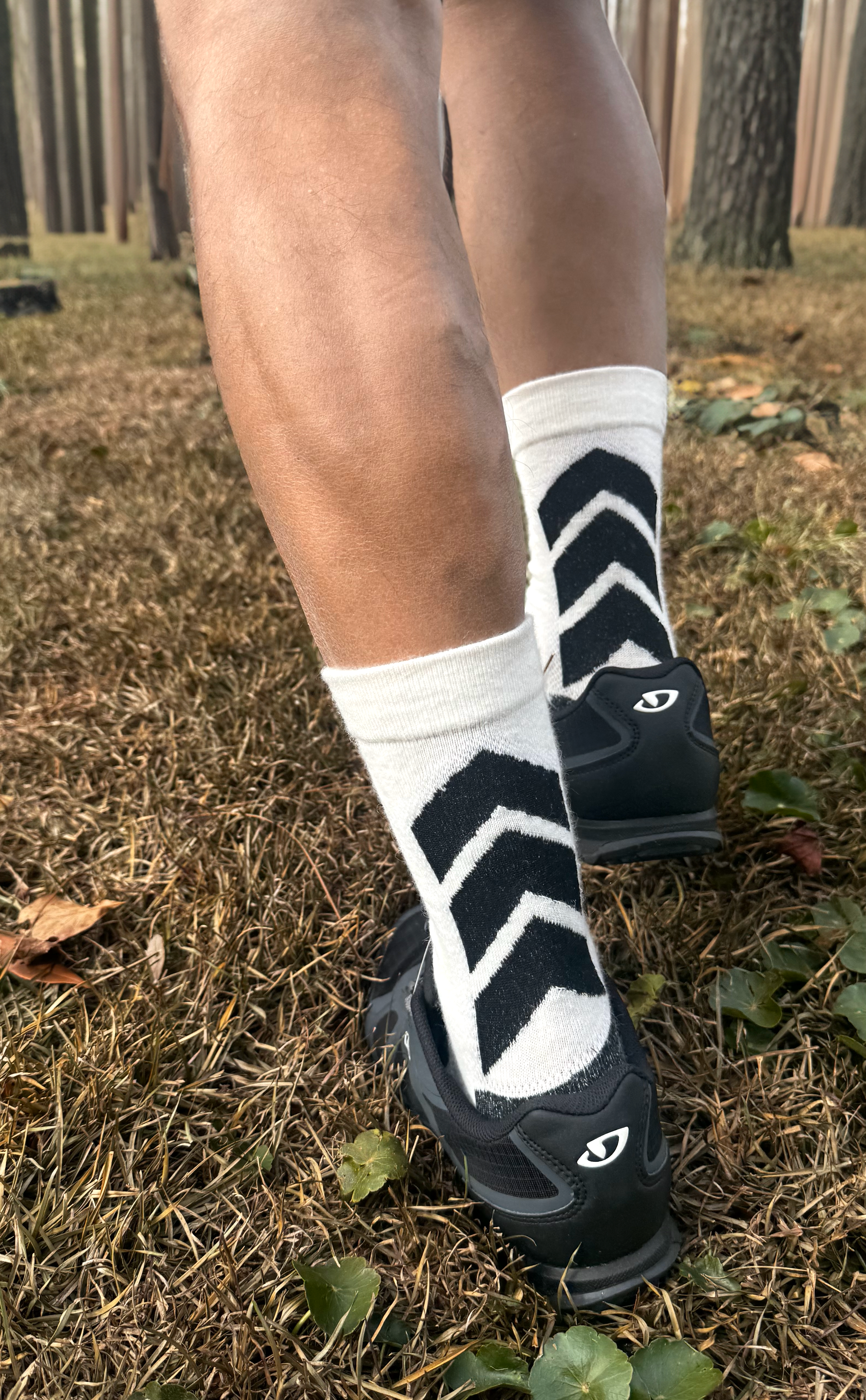 Alpaca Sock Shop white athletic socks woods 2