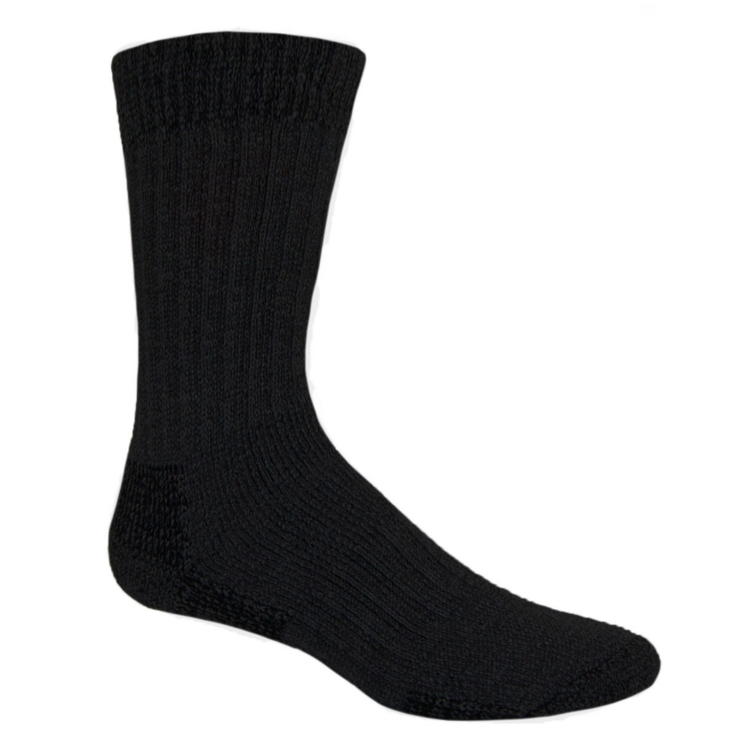 Black sock on a white background